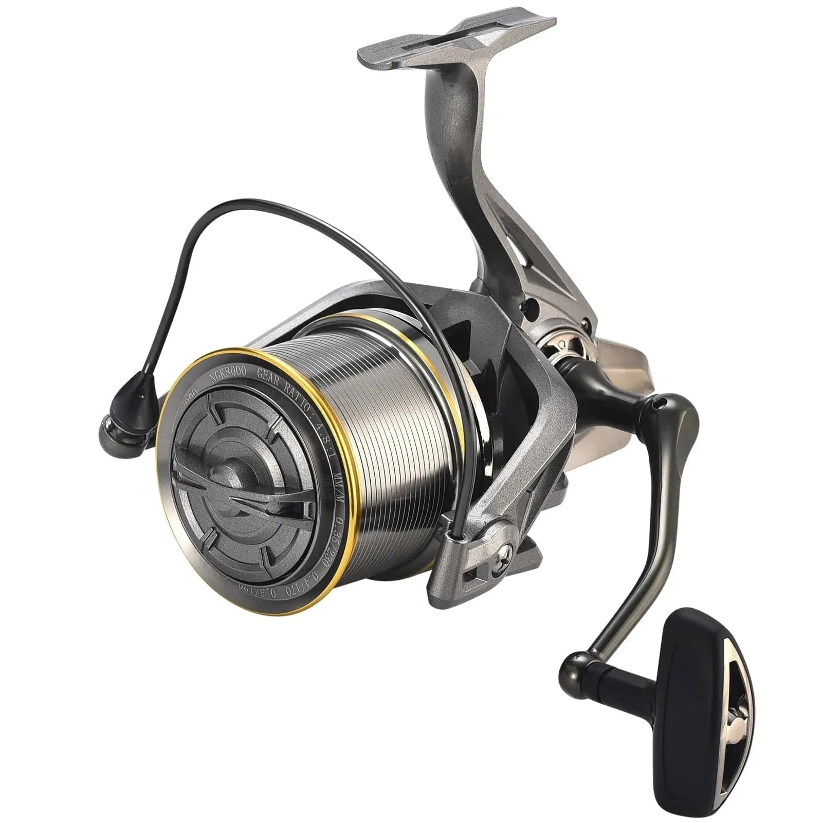 17 1BB Fishing Spinning Reel Gear Ratio 4.8:1 with Interchangeable Left Right Handle Stainless Steel Ball Bearings Fishing Reel