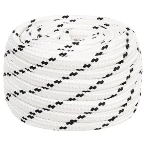 Braided Boat Rope White 20 mmx50 m Polyester