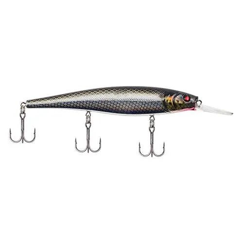 Cutter 110  Hard Bait - 4 3-8" Length, 4'-8' Swimming Depth, 3 Hooks, Black Silver, Per 1