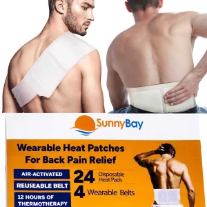 Disposable Heat Patches for Back Pain Relief with Reusable Belt