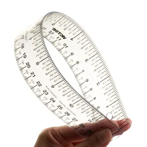 Easy Read Ruler-Flexible Clear Version-Pkg of 12