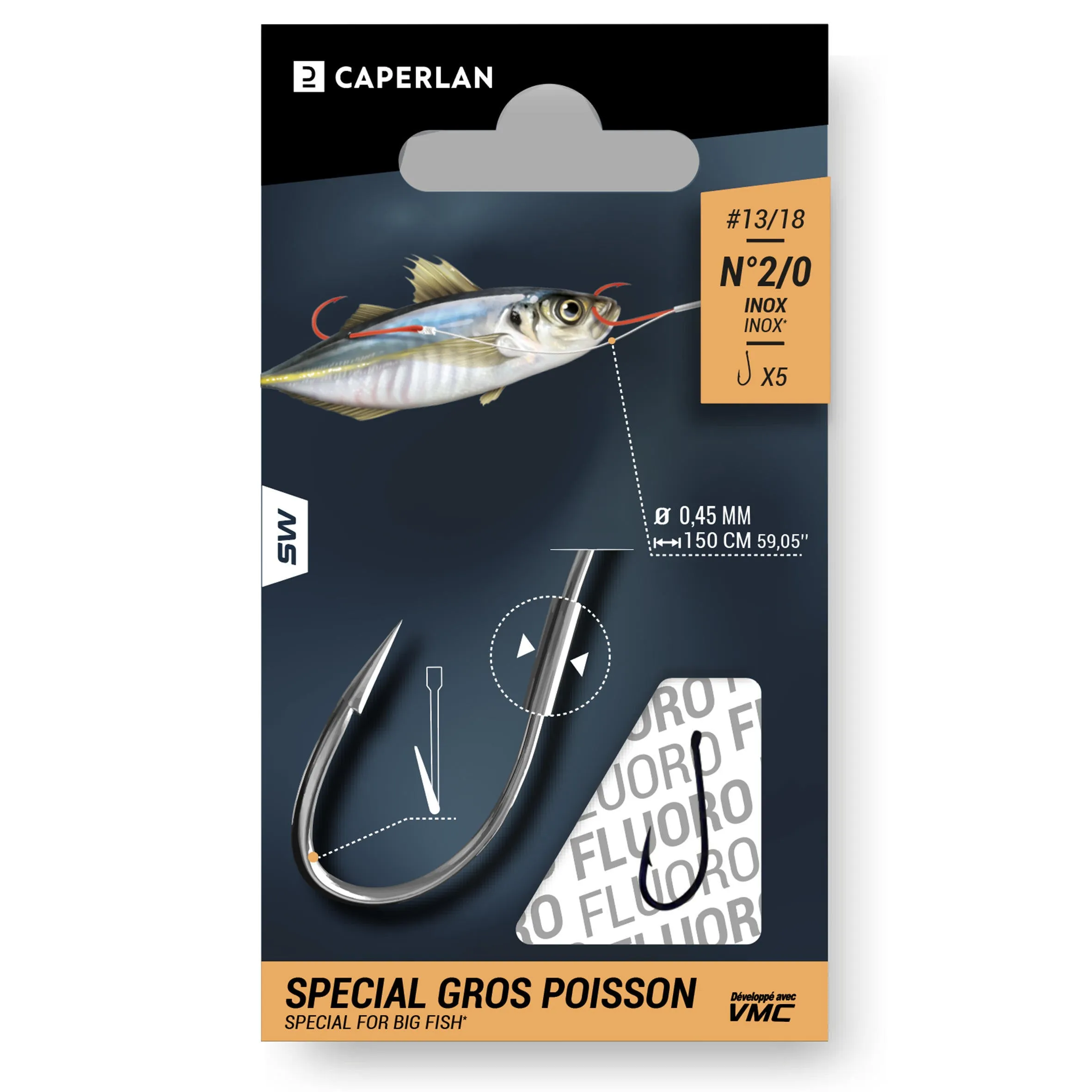 Fishing hook with eye Dorada 10 pcs. CAPERLAN