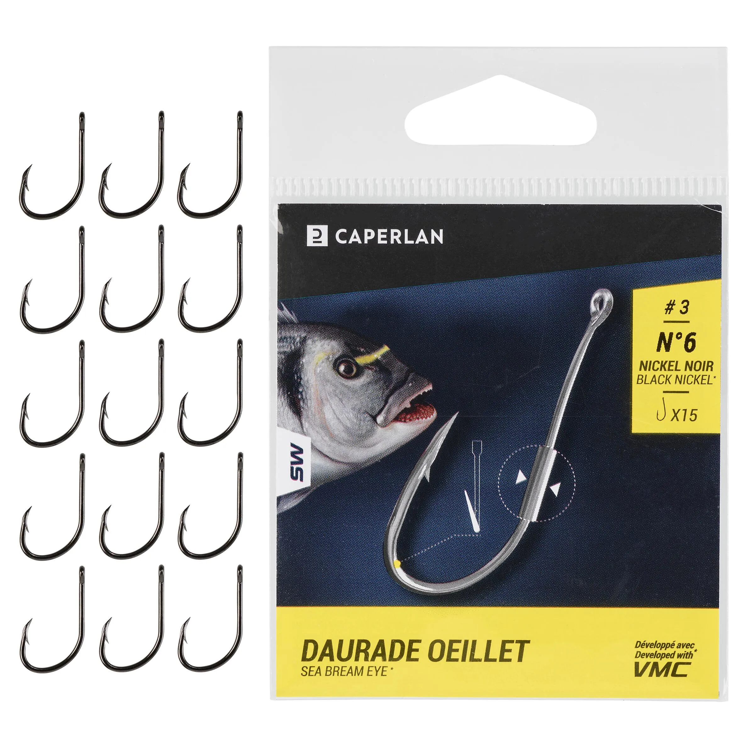 Fishing hook with eye Dorada 10 pcs. CAPERLAN