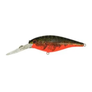 Flicker Shad Hard Bait - 2 1-4" Length, 10'-12' Swimming Depth, 2 Hooks, Red Tiger, Per 1