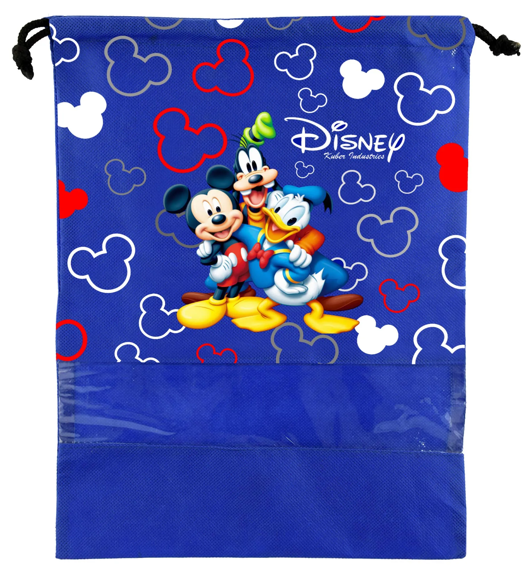 Kuber Industries Portable Travel Shoe Bags Dust-Proof Shoe Organizer Space Saving Storage Bags, Disney Print (Set of 6,Royal Blue & Red) -HS_35_KUBMARTS18022