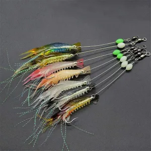 Luminous Shrimp Soft Fishing Lure with Sharp Hook for Success