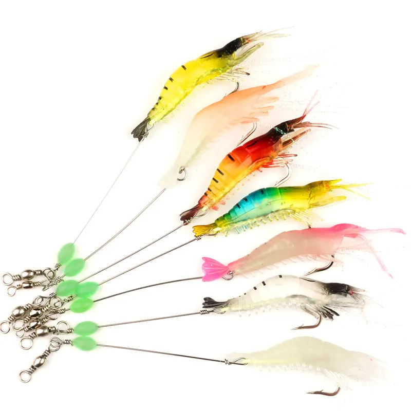 Luminous Shrimp Soft Fishing Lure with Sharp Hook for Success