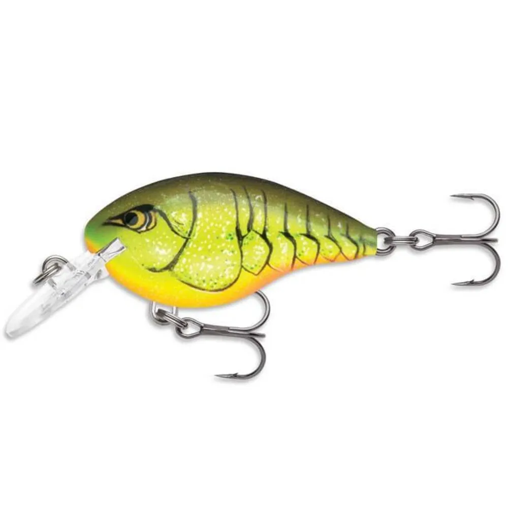 Rapala DT-6 Chartreuse Rootbeer Crawdad