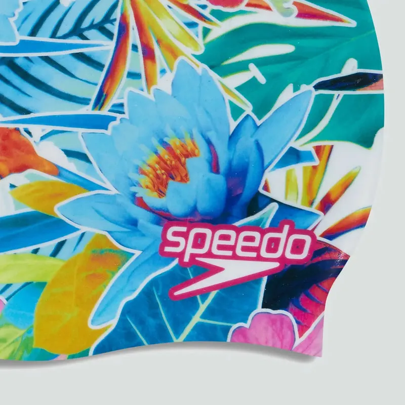 Speedo - Adult Digital Printed Cap - Blue/Green